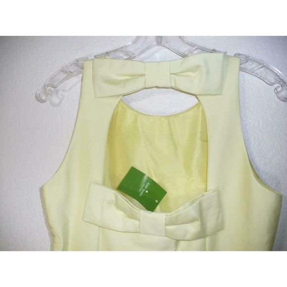 NWT Kate Spade Yellow Double Bow Back Dress 6 - Picture 5 of 7